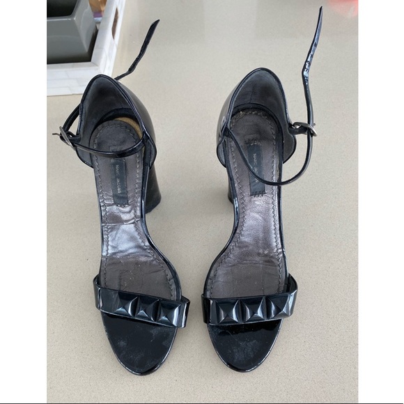Marc Jacobs Block Heel Black Patent Leather 7.5 - Picture 7 of 7